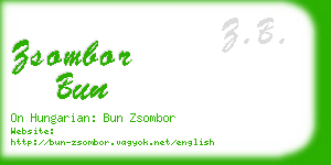 zsombor bun business card